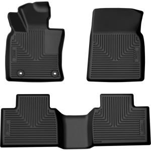 imageHusky Liners Weatherbeater Floor Mats  Fits 20252026 Toyota Camry  Front amp 2nd Row 3pc Black  95361