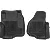 imageHusky Liners Xact Contour Floor Mats  Fits 20112016 Ford F250F350 Crew CAB amp SUPERCAB ONLY wOut Drivers Side Foot Rest Vehicle or Manual Transfer Case Shifter  Front Row 2pc Black  53301