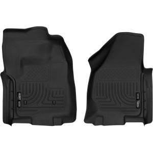 imageHusky Liners Xact Contour Floor Mats  Fits 20122016 Ford F250F350 Standard CAB with Drivers Side Foot Rest amp Manual Transfer Case Shifter  Front Row 2pc Black  52761