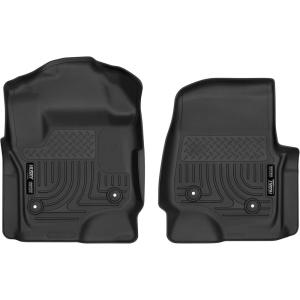 imageHusky Liners Xact Contour Floor Mats  Fits 2017  2026 Ford F250F350F450 SD SuperCrew Crew Cab amp SuperCab EXT Cab  Front Row 2pc Black  52731