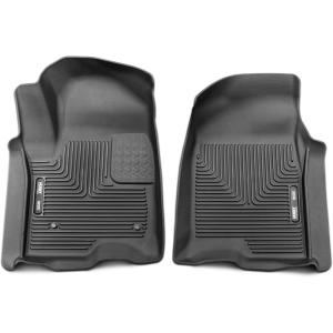 imageHusky Liners Xact Contour Floor Mats  Fits 20192026 Chevrolet Silverado amp GMC Sierra 1500 amp 20202026 Silverado amp Sierra 25003500 Double amp Crew CAB ONLY  Front Row 2pc Black  54101