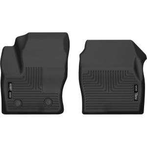 imageHusky Liners Xact Contour Floor Mats  Fits 20202022 Ford Transit Connect wVinyl Flooring  Front Row 2pc Black  51921