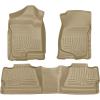 imageHusky Liners Weatherbeater Floor Mats  Fits 20072013 Chevrolet Silverado 1500 GMC Sierra 1500 20072014 SilveradoSierra 25003500 Crew CAB Footwell Coverage  Front amp 2nd Row 3pc Tan  98203