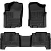 imageHusky Liners Weatherbeater Floor Mats  Fits 20082015 Nissan Armada  Front amp 2nd Row  Black 3pc  95461
