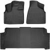 imageHusky Liners Weatherbeater Floor Mats  Fits 20082020 Dodge Grand Caravan  Front amp 2nd Row 3pc Black  93691