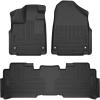 imageHusky Liners Weatherbeater Floor Mats  Fits 20182026 Honda Odyssey  Front amp 2nd Row 3pc Black  93761