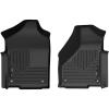 imageHusky Liners Weatherbeater Floor Mats  Fits 20192026 Ram 2500 3500 Standard CAB wVinyl Flooring  Front Row 2pc Black  13781