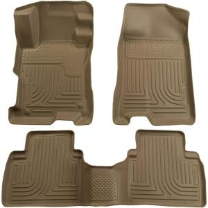 imageHusky Liners Weatherbeater Floor Mats  Fits 20042009 Toyota Prius  Front amp 2nd Row 3pc Tan  98523
