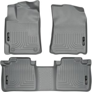 imageHusky Liners Weatherbeater Floor Mats  Fits 20072011 Toyota Camry  Front amp 2nd Row 3pc Grey  98512