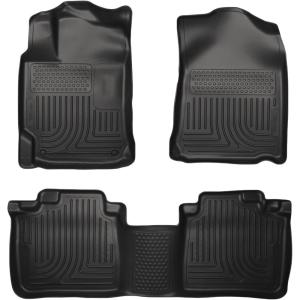 imageHusky Liners Weatherbeater Floor Mats  Fits 20102015 Lexus RX350 amp Lexus RX450H  Front amp 2nd Row 3pc Black  99551