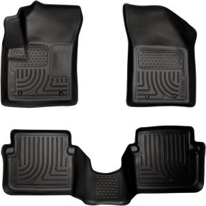 imageHusky Liners Weatherbeater Floor Mats  Fits 2011  2014 Chrysler 200 4Door amp Dodge Avenger  Front amp 2nd Row 4pc Black  98091