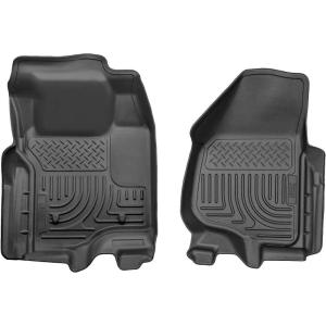 imageHusky Liners Weatherbeater Floor Mats  Fits 20112012 Ford F250 SUPERCAB ONLY amp Crew CAB ONLY Without Drivers Side Foot RestWithout Manual Shifter  Front Row 2pc Black  18731Black