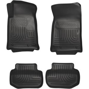 imageHusky Liners Weatherbeater Floor Mats  Fits 20112015 Chevrolet Camaro  Front amp 2nd Row 4pc Black  98121