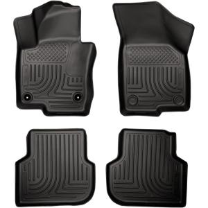 imageHusky Liners Weatherbeater Floor Mats  Fits 20112018 Volkswagen Jetta Sedan  Front amp 2nd Row 4pc Black  98831