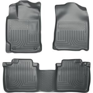 imageHusky Liners Weatherbeater Floor Mats  Fits 20122017 Toyota Camry  Front amp 2nd Row 3pc Grey  98902