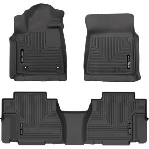 imageHusky Liners Weatherbeater Floor Mats  Fits 20122022 Toyota Sequoia wOut 2nd Seat Console ONLY  Front amp 2nd Row 3pc Black  95101