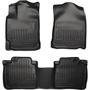 imageHusky Liners Weatherbeater Floor Mats  Fits 20132015 Lexus ES300H amp Lexus ES350  Front amp 2nd Row 3pc Black  98961