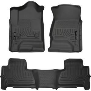 imageHusky Liners Weatherbeater Floor Mats  Fits 20152020 Chevrolet Suburban amp GMC Yukon XL  Front amp 2nd Row 3pc Black  99211