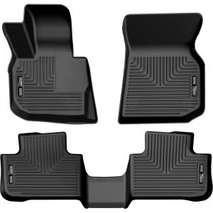 imageHusky Liners Weatherbeater Floor Mats  Fits 20182024 BMW X3  Front amp 2nd Row 3pc Black  95911Front  2nd Row