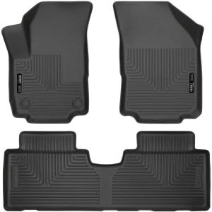 imageHusky Liners Weatherbeater Floor Mats  Fits 20182024 GMC Terrain  Front amp 2nd Row 3pc Black  95151