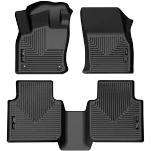imageHusky Liners Weatherbeater Floor Mats  Fits 20182024 Volkswagen Tiguan  Front amp 2nd Row 3pc Black  95231