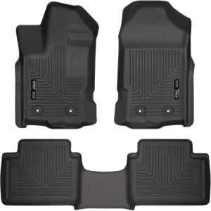 imageHusky Liners Weatherbeater Floor Mats  Fits 20192023 Ford Ranger SUPERCAB ONLY  Front amp 2nd Row 3pc Black  93801