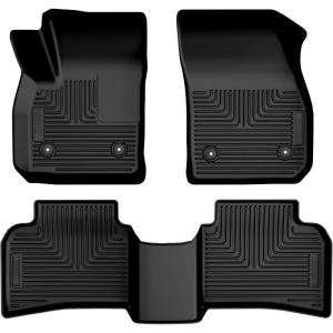 imageHusky Liners Weatherbeater Floor Mats  Fits 20192024 Cadillac XT4  Front amp 2nd Row 3pc Black  99271