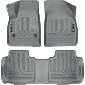 imageHusky Liners Weatherbeater Floor Mats  Fits 20192026 Chevrolet Blazer 20172025 Cadillac XT5 1723 GMC Acadia  Front amp 2nd Row 3pc Grey  99142Grey