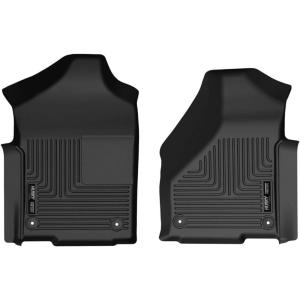 imageHusky Liners Weatherbeater Floor Mats  Fits 20192026 Ram 2500 3500 Standard CAB wVinyl Flooring  Front Row 2pc Black  13781