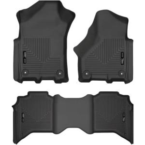 imageHusky Liners Weatherbeater Floor Mats  Fits 20192026 Ram 25003500 Crew CAB ONLY  Front amp 2nd Row 3pc Black  94111