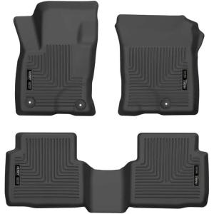 imageHusky Liners Weatherbeater Floor Mats  Fits 20202023 Ford Escape  Front amp 2nd Row 3pc Black  95721