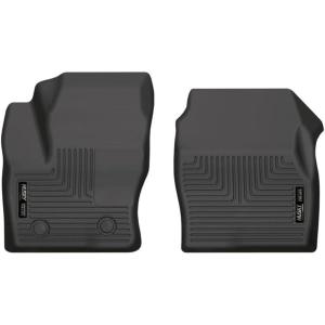 imageHusky Liners Weatherbeater Floor Mats  Fits 20202024 Ford Transit Connect wVinyl Flooring  Front Row 2pc Black  13351