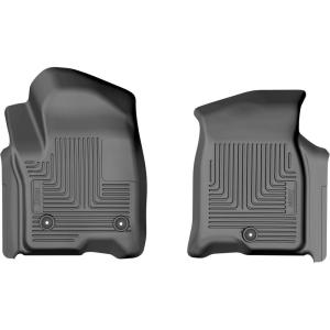 imageHusky Liners Weatherbeater Floor Mats  Fits 20212026 Cadillac Escalade Includes ESV Chevrolet Suburban amp Tahoe GMC Yukon Includes XL  Front Row 2pc Black  13661