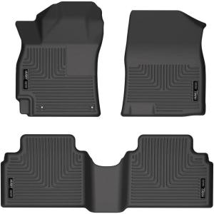 imageHusky Liners Weatherbeater Floor Mats  Fits 20212026 Hyundai Elantra  Front amp 2nd Row 3pc Black  95861