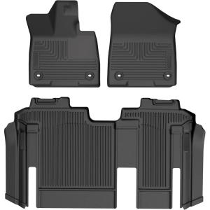 imageHusky Liners Weatherbeater Floor Mats  Fits 20212026 Toyota Sienna 2nd Row Bench Seats  Front amp 2nd Row 3pc Black  93841