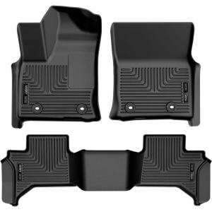 imageHusky Liners Weatherbeater Floor Mats  Fits 20222026 Lexus LX600 20222024 Toyota Land Cruiser  Front amp 2nd Row 3pc Black  95811