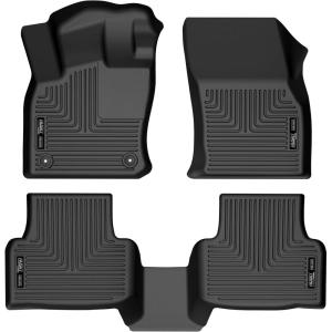 imageHusky Liners Weatherbeater Floor Mats  Fits 20222026 Volkswagen Taos  Front amp 2nd Row 3pc Black  95251