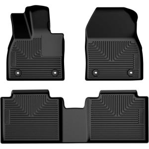 imageHusky Liners Weatherbeater Floor Mats  Fits 20242026 Lexus RZ450E  Front amp 2nd Row 3pc Black  95471