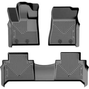 imageHusky Liners Weatherbeater Floor Mats  Fits 20252026 Infiniti QX80 20252026 Nissan Armada  Front amp 2nd Row 1pc Black  96751
