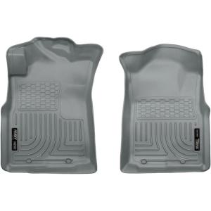 imageHusky Liners Weatherbeater Grey  Custom Fit for 20052015 Toyota Tacoma DoubleAccessStandard Cab Front Liners 33x23x4 inches Thermoplastic Olefin TPO Made in USA