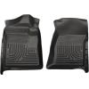 imageHusky Liners Weatherbeater Floor Mats  Fits 20072013 Chevrolet Silverado amp GMC Sierra 1500 20072014 Silverado amp Sierra 25003500 Standard CAB Full Coverage  Front Row 2pc Black  18221