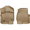imageHusky Liners Weatherbeater Floor Mats  Fits 20152026 Ford F150 2225 Lightning SuperCrew Crew Cab amp SuperCab EXT Cab  Front Row 2pc Tan  18363