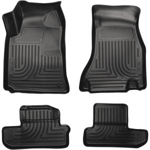 imageHusky Liners Weatherbeater Floor Mats  Fits 20082010 Dodge Challenger  Front amp 2nd Row 4pc Black  98021