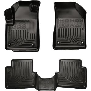 imageHusky Liners Weatherbeater Floor Mats  Fits 20132016 Dodge Dart  Front amp 2nd Row 3pc Black  99021