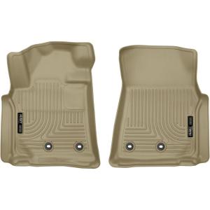 imageHusky Liners Weatherbeater Floor Mats  Fits 20132021 Toyota Lamp Cruiser Lexus LX570  Front Row 2pc Tan  13093