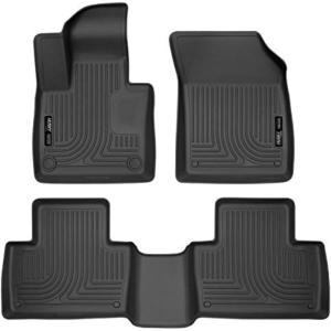 imageHusky Liners Weatherbeater Floor Mats  Fits 20162026 Volvo XC90  Front amp 2nd Row 3pc Black  95601