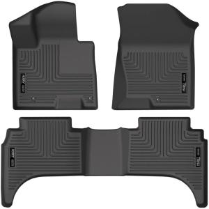 imageHusky Liners Weatherbeater Floor Mats  Fits 20222026 Hyundai Santa Cruz  Front amp 2nd Row 3pc Black  95531