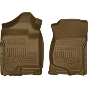 imageHusky Liners Weatherbeater Floor Mats  Fits Various 20072014 Cadillac Escalade amp ESV GMC Yukon Chevrolet Suburban 1500 Tahoe SilveradoSierra See Description  Front Row 2pc Tan  18203