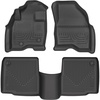 image:imageHusky Liners Weatherbeater Floor Mats  Fits 20152019 Ford Explorer  Front amp 2nd Row 3pc Black  93661