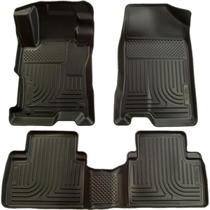 image:imageHusky Liners Weatherbeater Floor Mats  Fits 20122015 Toyota Prius Plug  in  Front amp 2nd Row 3pc Black  989312004  2009 Prius  Front  2nd Row